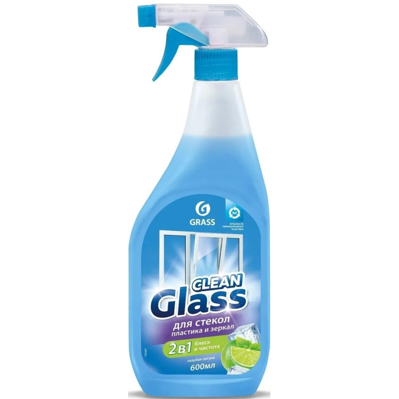 Средство для стекол и зеркал Grass Clean Glass голубая лагуна 600мл