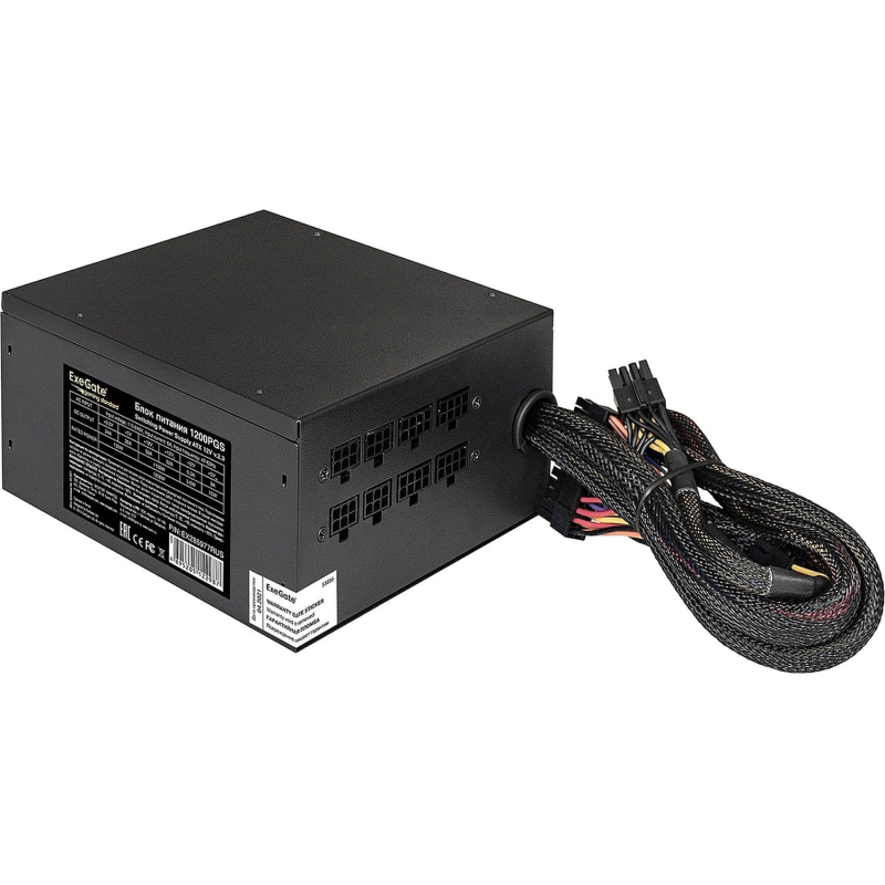 Блок питания ExeGate Gaming 1200PGS 1200W ATX, 24p, 2(4+4)p (EX285977RUS)