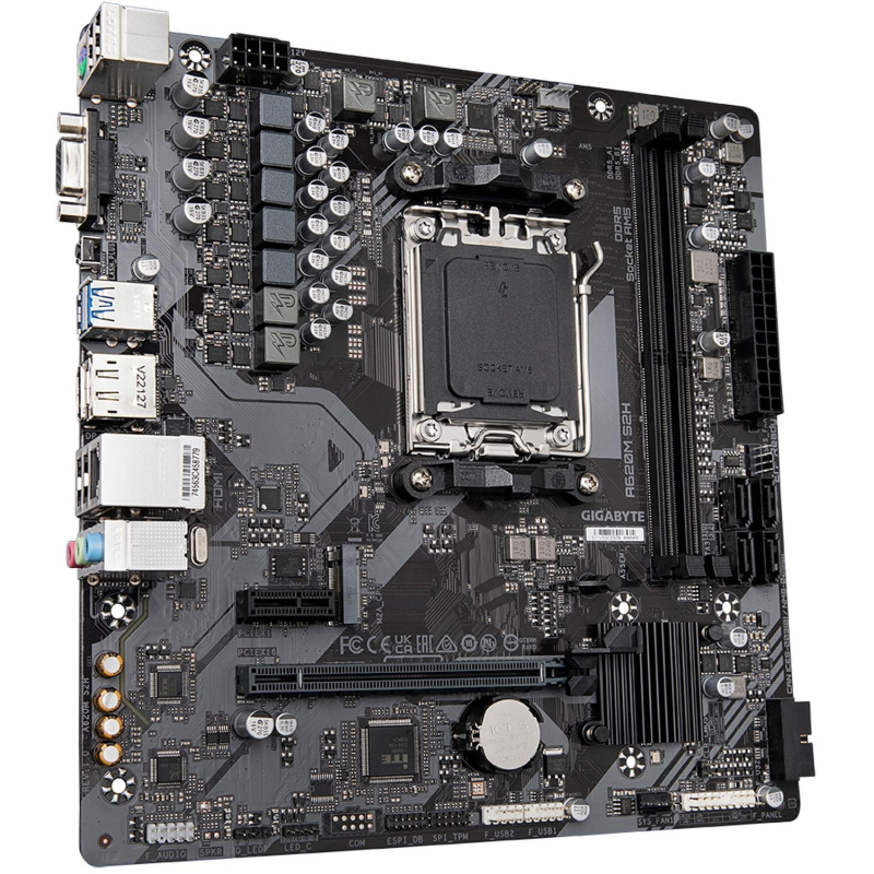 Материнская плата Gigabyte A620M S2H, sAM5,  A620, 2xDDR5, mATX