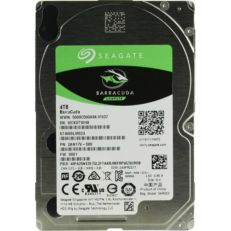Жесткий диск Seagate 2.5 4TB (ST4000LM024) SATA 5400rpm, 128MB