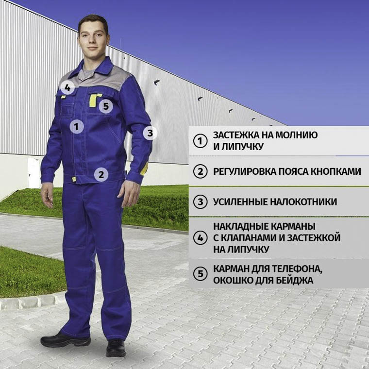 Костюм рабочий летний муж л10-КПК вас/сер (р.52-54) 158-164 ( серия л)