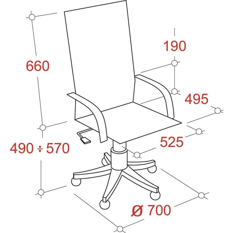 Кресло BN_Dt_EChair-550 TR рец.кожа черная, хром