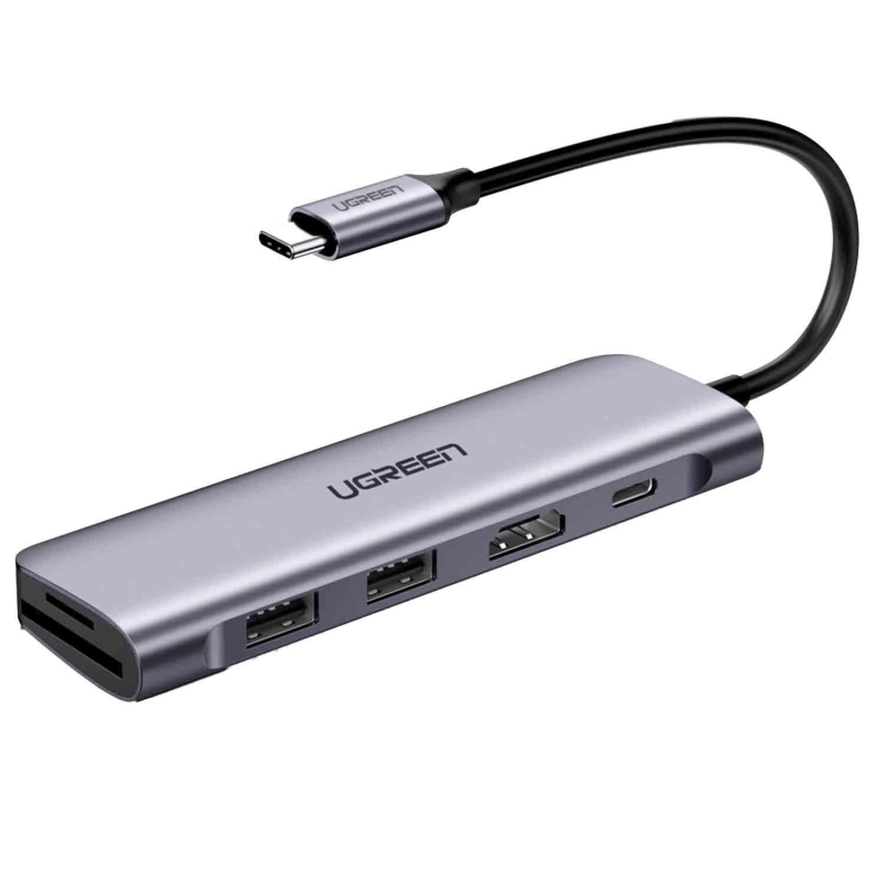 Разветвитель USB UGREEN 6 в 1 , HDMI, 2 x USB 3.0, SD/TF, PD (70411)
