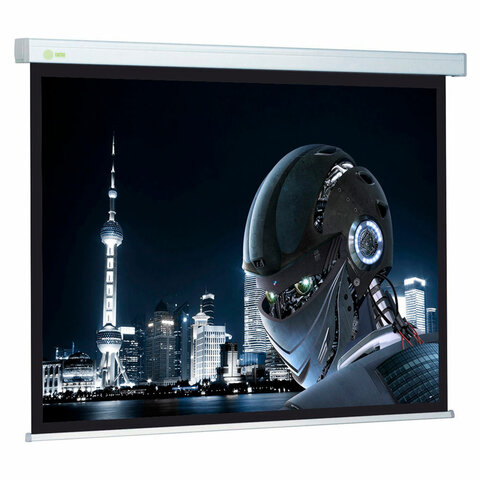 Экран Cactus Wallscreen CS-PSW-127X127, 127x127 см, 1:1, настенно-потолочный, белый