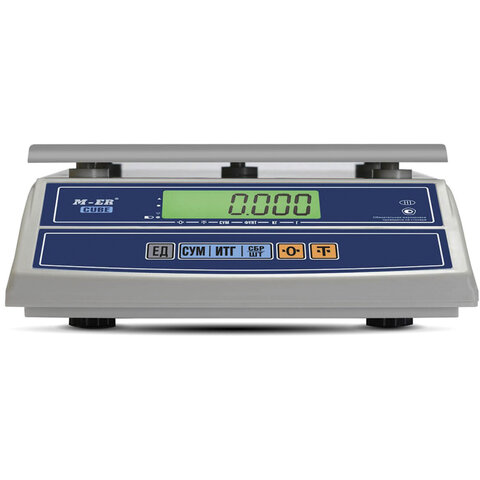 Весы фасовочные MERTECH M-ER 326F-32.5 LCD (0,1-32 кг), дискретность 5 г, платформа 255x210 мм, без стойки