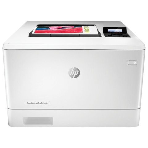 Принтер лазерный ЦВЕТНОЙ HP Color LaserJet Pro M454dn А4, 27 стр./мин., 50000 стр./мес., ДУПЛЕКС, сетевая карта