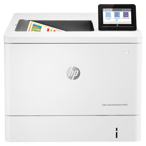 Принтер лазерный ЦВЕТНОЙ HP Color LJ Enterprise M555dn, А4, 38 стр./мин., 80000 стр./мес., ДУПЛЕКС, сетевая карта