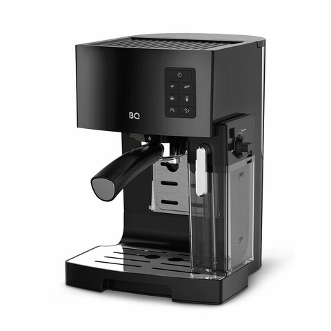 Кофеварка рожковая BQ (БИ-КЬЮ) CM9002, 1450 Вт, объем 1,4 л, 19 бар, автоматический капучинатор, черная