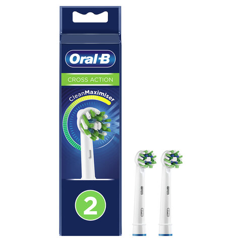 Насадки для электрической зубной щетки КОМПЛЕКТ 2 шт. ORAL-B (Орал-би) Cross Action EB50RX