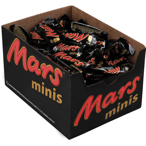 Батончики мини MARS "Minis" шоколадные с нугой и карамелью в молочном шоколаде, 1 кг