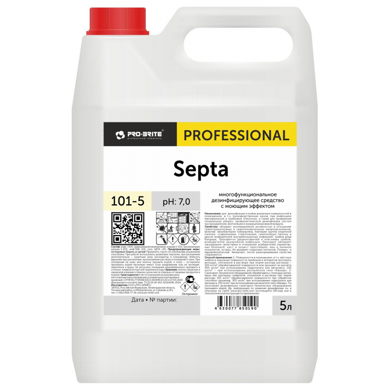 Профхим дезинфек универсальный д/поверхостей, с моющ.эфф Pro-Brite/Septa,5л