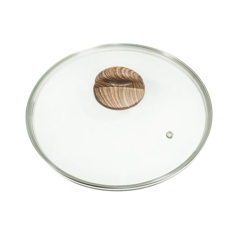 Крышка Стеклянная 20см Panairo с ручкой Soft-touch Wood