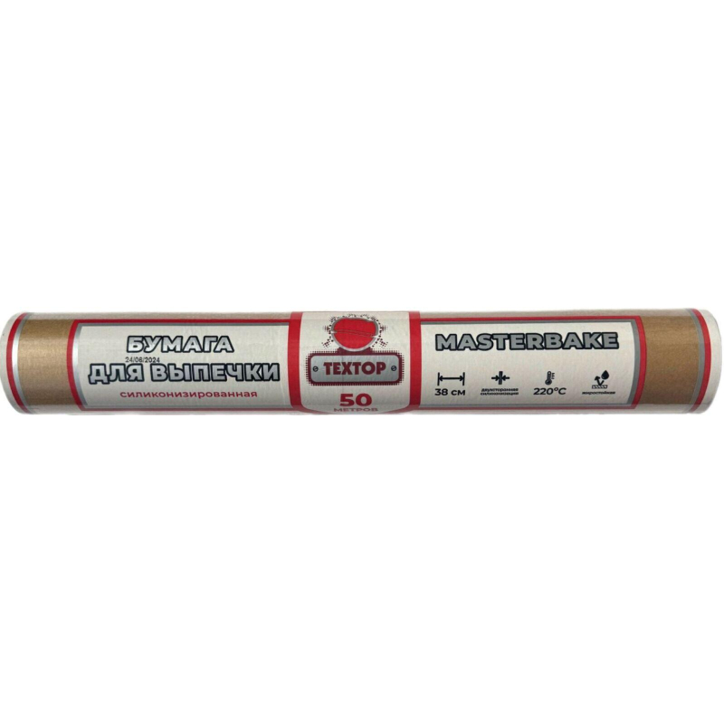 Бумага для выпечки Textop MasterBake коричнев, силиконизир, 0,38х50м, Т020